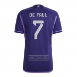 Camiseta De Futbol Argentina Jugador De Paul Segunda 2022
