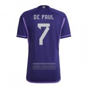 Camiseta De Futbol Argentina Jugador De Paul Segunda 2022