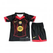 Camiseta De Futbol Barcelona Special Nino 2025-2026 Negro Rojo