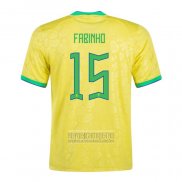 Camiseta De Futbol Brasil Jugador Fabinho Primera 2022