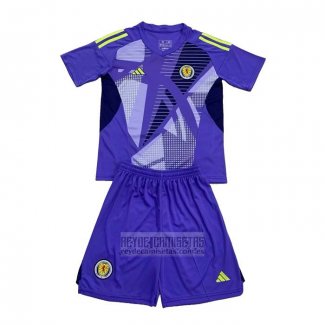 Camiseta De Futbol Escocia Portero Nino 2024 Azul