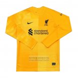 Camiseta De Futbol Liverpool Portero Manga Larga 2021-2022 Amarillo