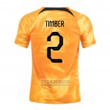 Camiseta De Futbol Paises Bajos Jugador Timber Primera 2022