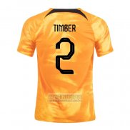 Camiseta De Futbol Paises Bajos Jugador Timber Primera 2022