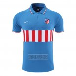 Camiseta De Futbol Polo del Atletico Madrid 2022-2023 Azul