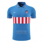 Camiseta De Futbol Polo del Atletico Madrid 2022-2023 Azul