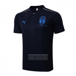 Camiseta De Futbol Polo del Italia 2022-2023 Azul