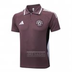 Camiseta De Futbol Polo del Manchester United 2025-2026 Marron