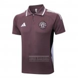 Camiseta De Futbol Polo del Manchester United 2025-2026 Marron