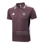 Camiseta De Futbol Polo del Manchester United 2025-2026 Marron