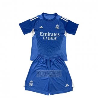 Camiseta De Futbol Real Madrid Portero Nino 2025-2026 Azul