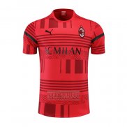 Camiseta De Futbol de Entrenamiento AC Milan 2022-2023 Rojo