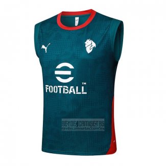 Camiseta De Futbol de Entrenamiento AC Milan Sin Mangas 2025-2026 Verde