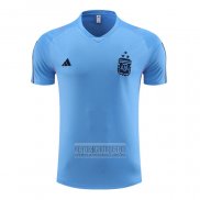 Camiseta De Futbol de Entrenamiento Argentina 2023-2024 Azul Oscuro