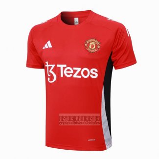 Camiseta De Futbol de Entrenamiento Manchester United 2024-2025 Rojo
