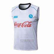 Camiseta De Futbol de Entrenamiento Napoli Sin Mangas 2025-2026 Blanco