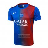 Camiseta De Futbol de Entrenamiento Paris Saint-Germain 2025-2026 Azul Rojo