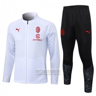 Chandal de Chaqueta del AC Milan 2023-2024 Blanco