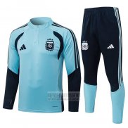 Chandal de Sudadera del Argentina Nino 2025-2026 Azul Negro