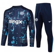 Chandal de Sudadera del Chelsea 2024-2025 Azul Oscuro