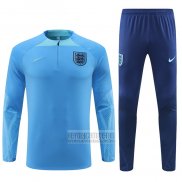 Chandal de Sudadera del Inglaterra 2022-2023 Azul Claro