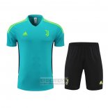 Chandal del Juventus Manga Corta 2022-2023 Azul y Verde - Pantalon Corto