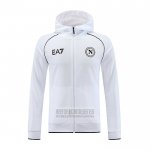 Chaqueta con Capucha del Napoli 2023-2024 Blanco