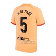 Camiseta De Futbol Atletico Madrid Jugador R.De Paul Tercera 2022-2023