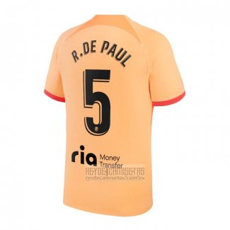 Camiseta De Futbol Atletico Madrid Jugador R.De Paul Tercera 2022-2023