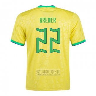 Camiseta De Futbol Brasil Jugador Bremer Primera 2022
