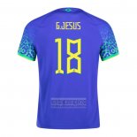 Camiseta De Futbol Brasil Jugador G.Jesus Segunda 2022