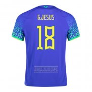 Camiseta De Futbol Brasil Jugador G.Jesus Segunda 2022