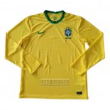 Camiseta De Futbol Brasil Primera Manga Larga 2020-2021