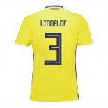 Camiseta De Futbol Suecia Jugador Lindelof Primera 2018