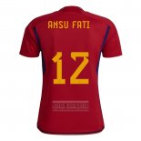 Camiseta De Futbol Espana Jugador Ansu Fati Primera 2022