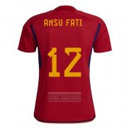 Camiseta De Futbol Espana Jugador Ansu Fati Primera 2022