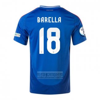 Camiseta De Futbol Italia Jugador Barella Primera 2024-2025