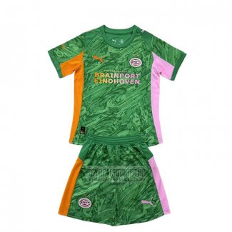 Camiseta De Futbol PSV Portero Nino 2025-2026 Verde
