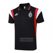 Camiseta De Futbol Polo del AC Milan 2023-2024 Negro