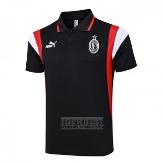 Camiseta De Futbol Polo del AC Milan 2023-2024 Negro