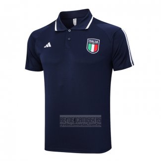 Camiseta De Futbol Polo del Italia 2023-2024 Azul