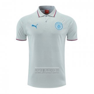 Camiseta De Futbol Polo del Manchester City 2022-2023 Gris