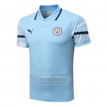 Camiseta De Futbol Polo del Manchester City 2022-2023 Azul
