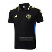Camiseta De Futbol Polo del Manchester United 2025-2026 Negro Amarillo