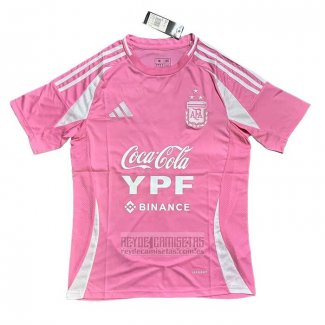 Camiseta De Futbol Pre Partido del Argentina 2025 Rosa