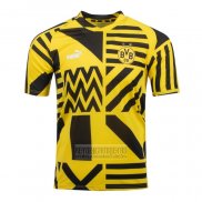 Camiseta De Futbol Pre Partido del Borussia Dortmund 2022 Amarillo y Negro
