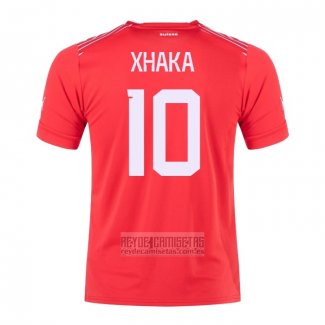 Camiseta De Futbol Suiza Jugador Xhaka Primera 2022