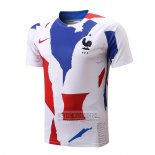 Camiseta De Futbol de Entrenamiento Francia 2022-2023 Blanco Rojo Azul