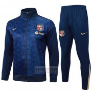 Chandal de Chaqueta del Barcelona 2024-2025 Azul Oscuro