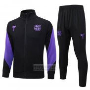 Chandal de Chaqueta del Barcelona 2025-2026 Negro Purpura